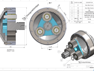 Precision-engineered Planetary Gear D (#347), designed for efficient torque distribution and smooth power transmission in industrial systems.
