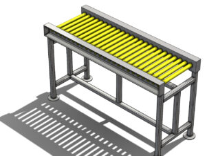Industrial Roller Conveyor Design #365, featuring a durable structure optimized for seamless material transport in manufacturing applications.