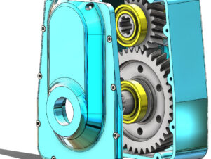 Precision-engineered Vertical Helical Gearbox, designed for reliable vertical power transmission and industrial efficiency.